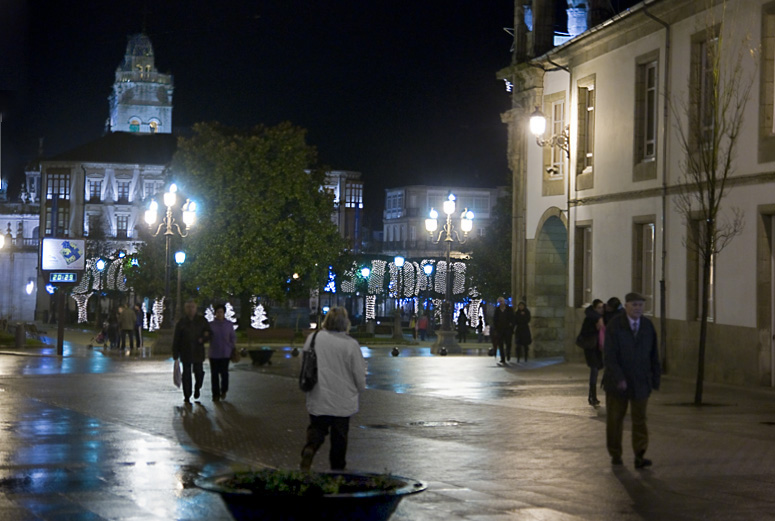 Paseando de noche por Lugo