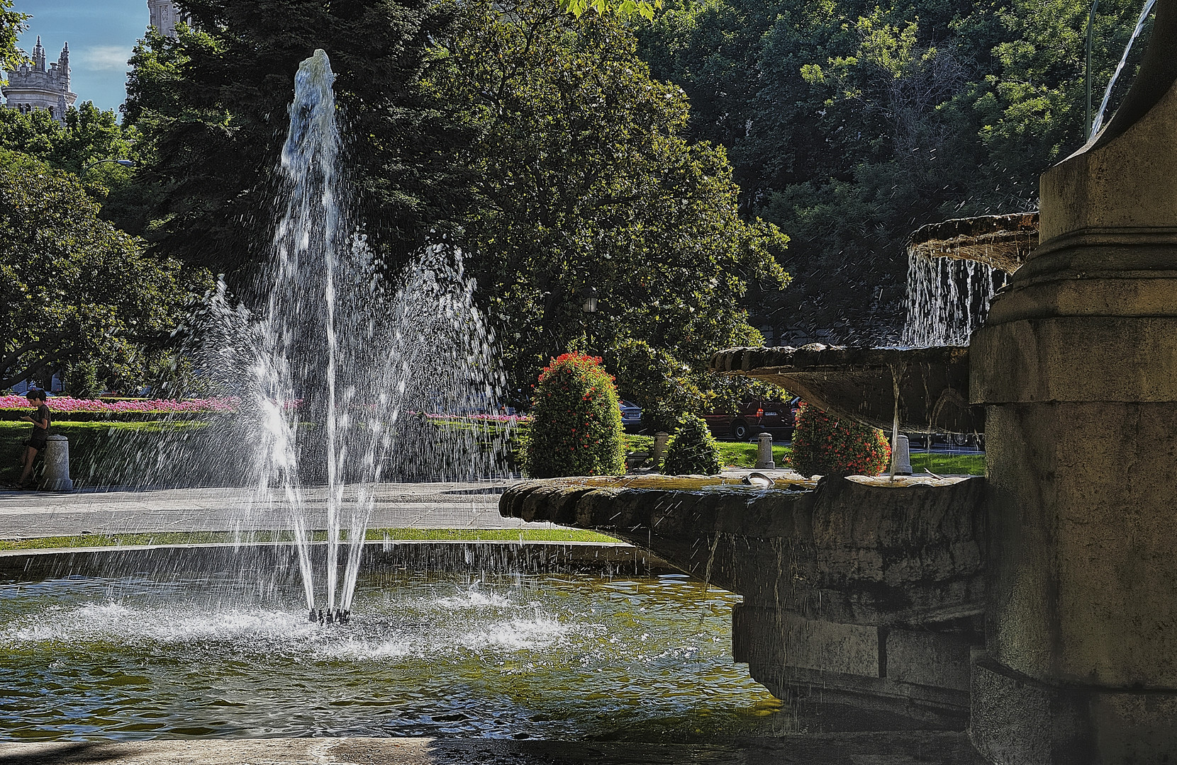 Paseo con fuente