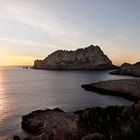 Passage des croisettes dans le soleil couchant 