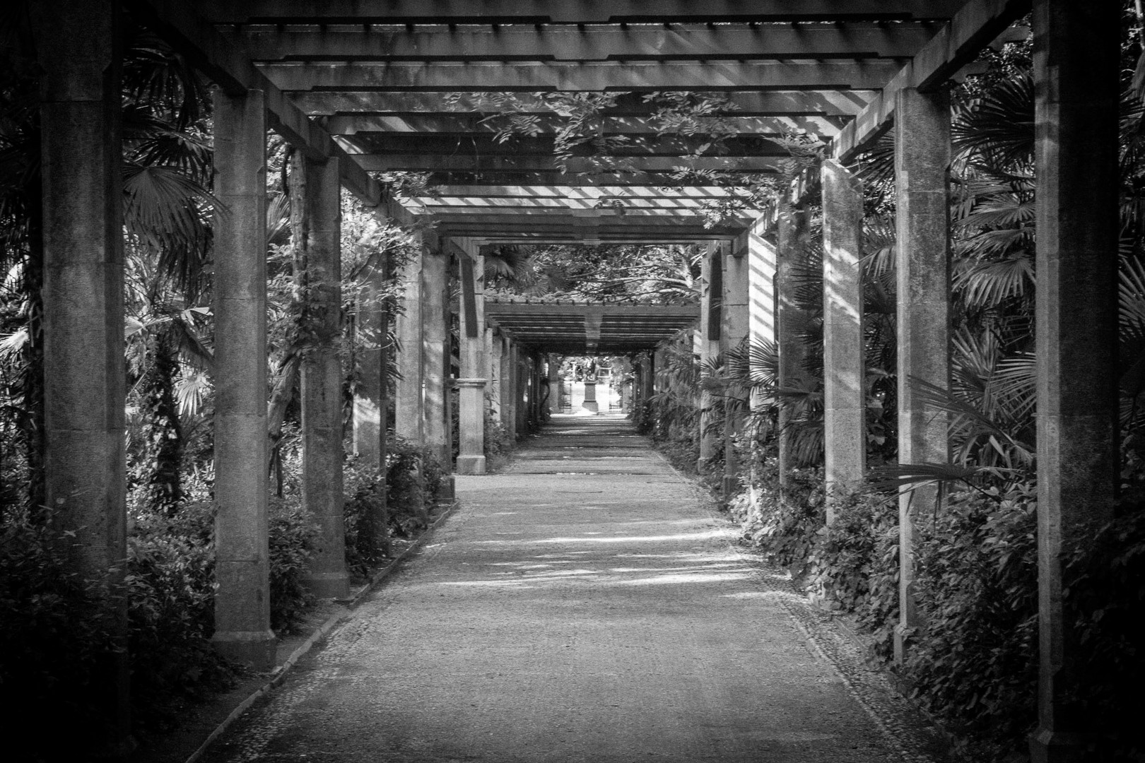 Passage in the Miramare garden