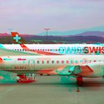 Passagierflugzeuge - Anaglyphen