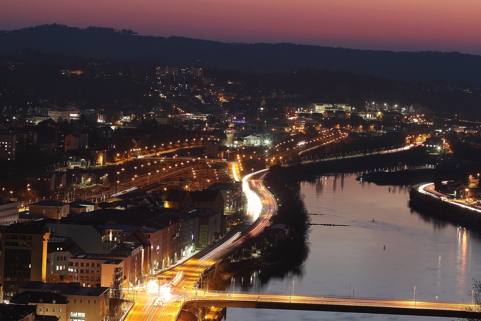 Passau am Abend.