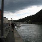 Passau, Donau, Himmel bedeckt
