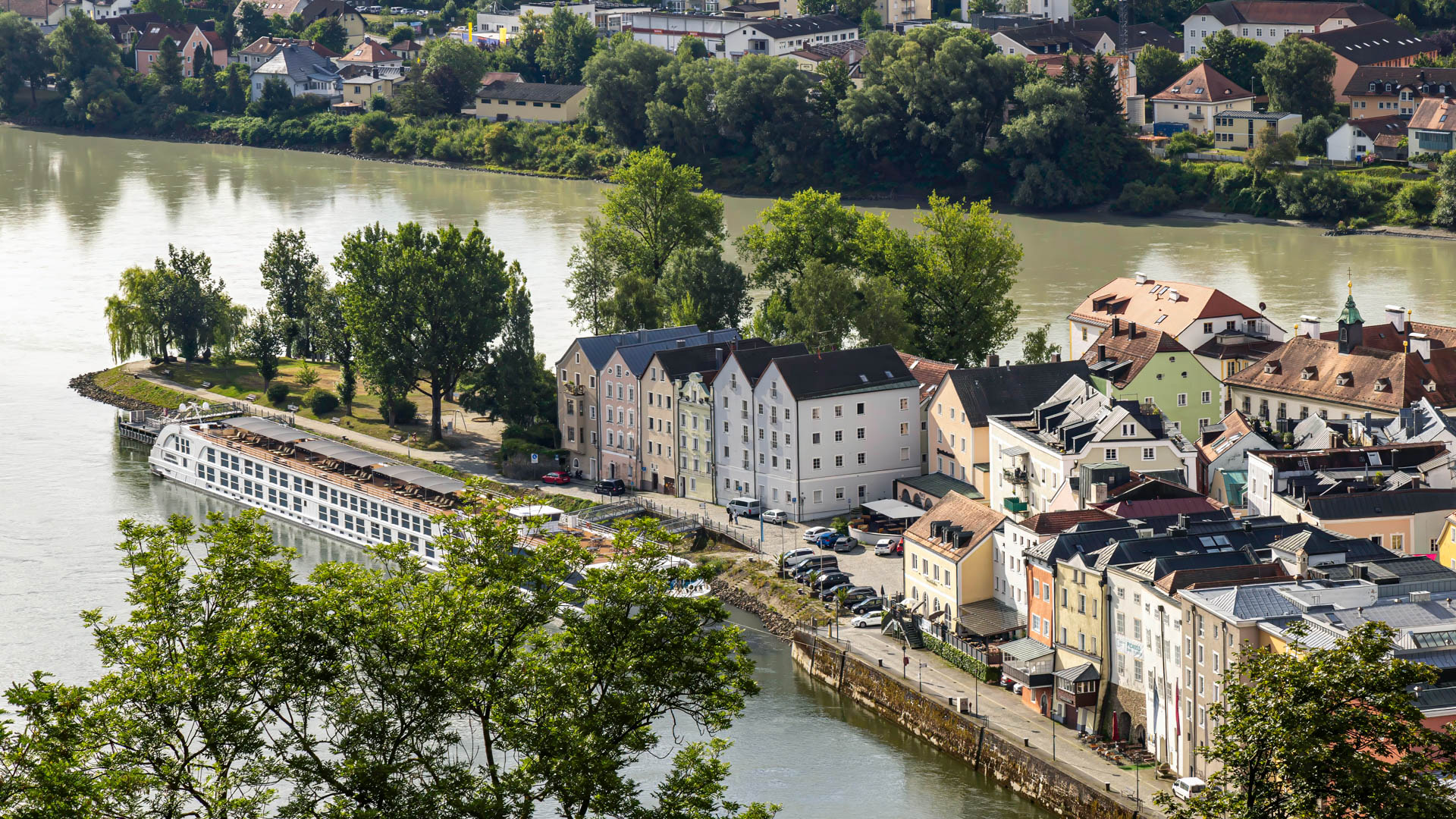 Passau von der Veste Oberhaus / Passau from the Veste Oberhaus