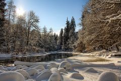 Passauer Ilzschleife in der Wintersonne