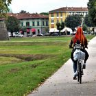 Passeggiando in bicicletta.