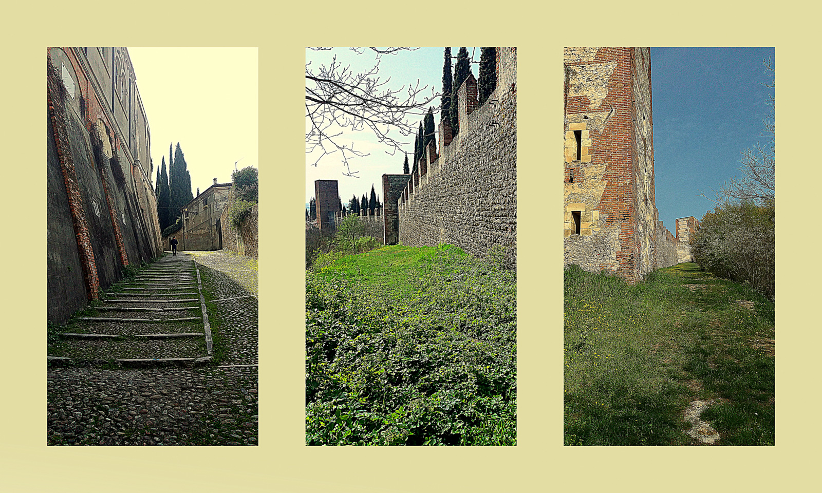 passeggiata lungo le mura scaligere ...!