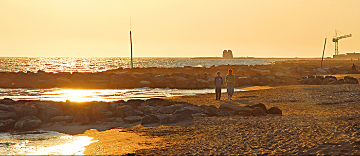 Passeggiata sulla spiaggia