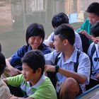 Passengers board the longtail boat in Minburi