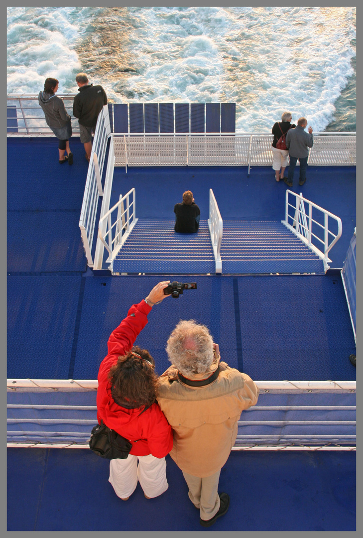 Passengers on the DFDS ferry from North Shields to Amsterdam