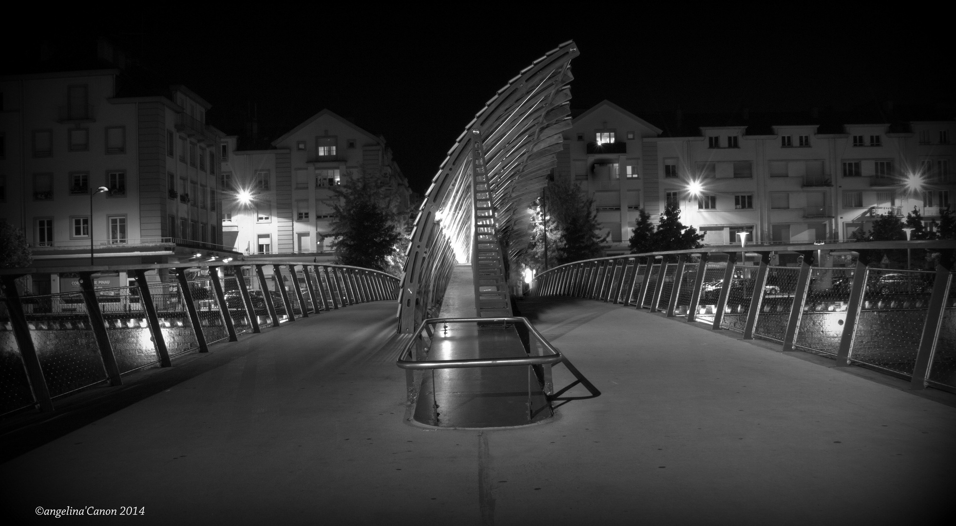 Passerelle d'Epinal de nuit!