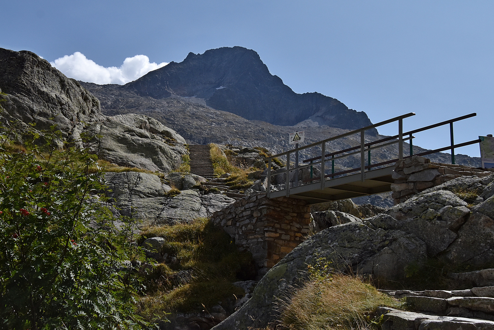 Passerelle vers le lac d'Artouste