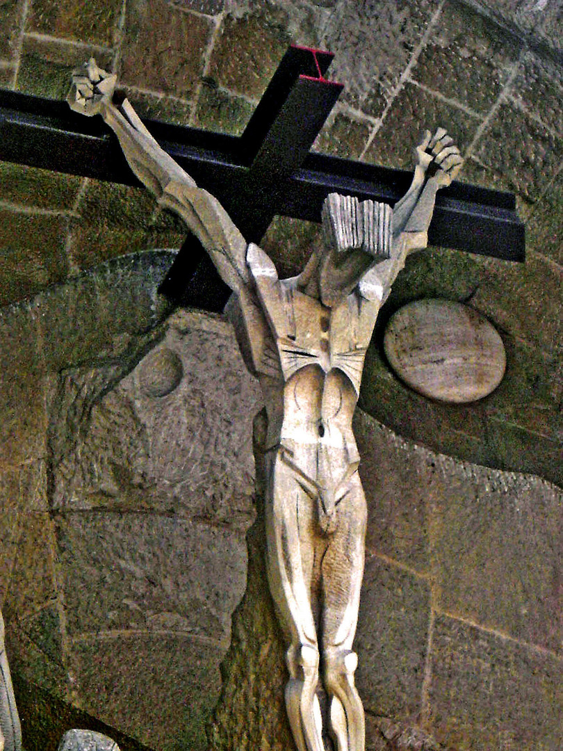 Passion Façade of Sagrada Família, Barcelona, Detail of Christ