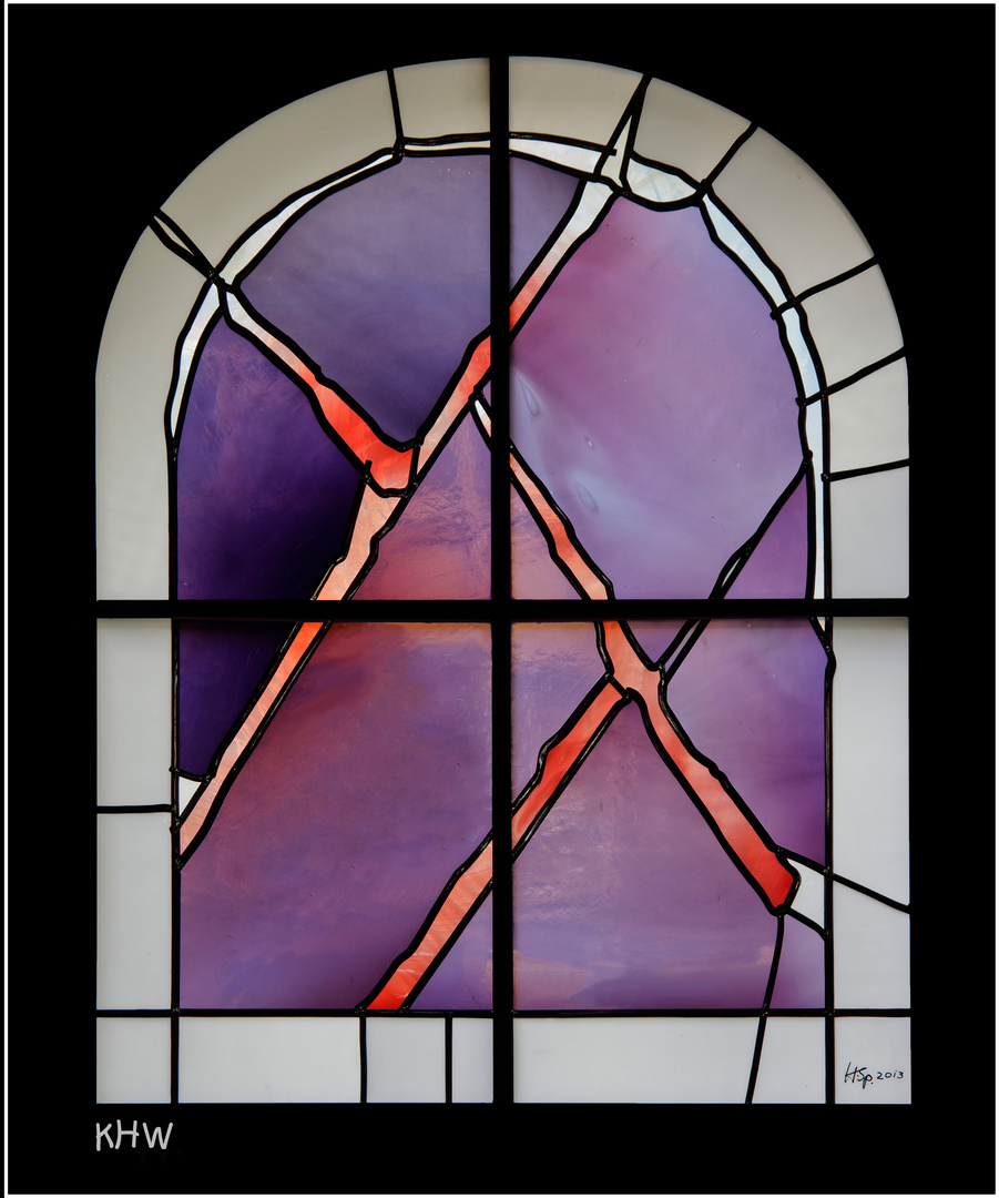 Passions-Fenster von Hubert Spierling in der Hülser Konventskirche