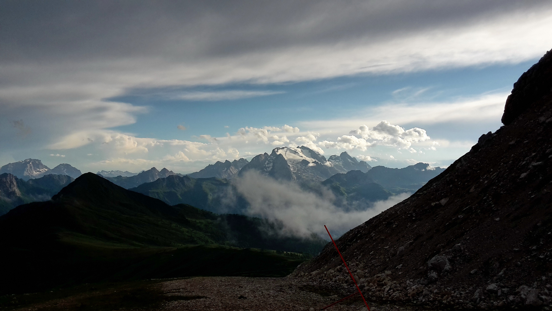 Passo Averau mit Marmoladablick