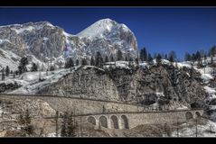 Passo Falzarego mit der Tofana de Rozes