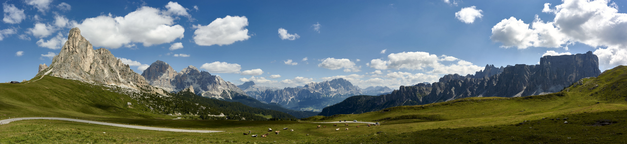 Passo Giao, Blick Richtung Cortina d'Ampezzo