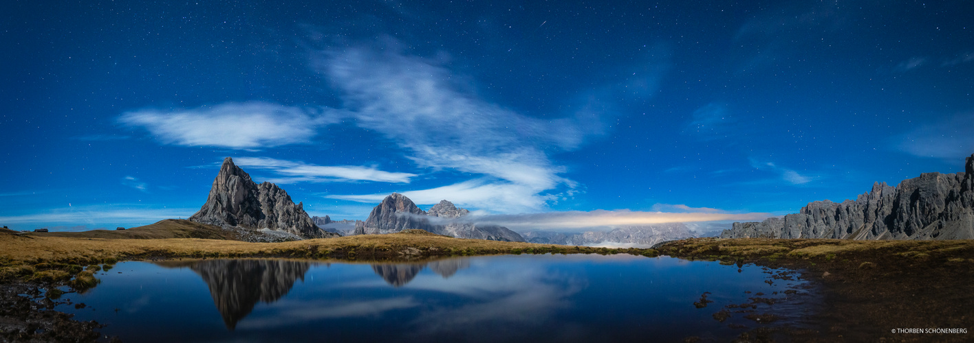 Passo Giau im Mondlicht