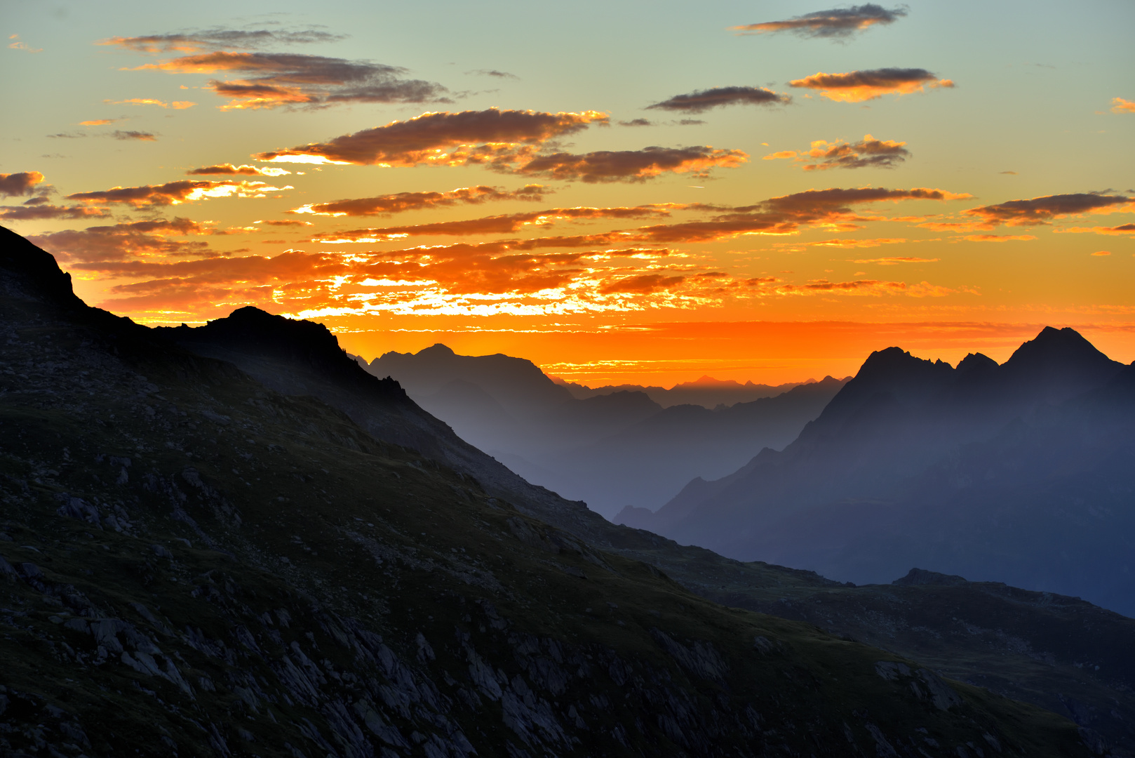 Passo Novena bei Sonnenaufgang