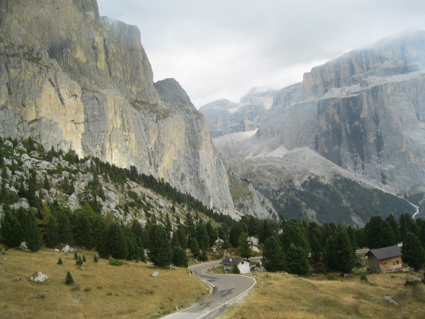 Passo Sella-Blick zurück