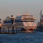 Passt in die Fahrrinne der Elbe im Hamburger Hafen..,AIDAsol, 04.10.2014