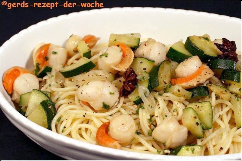 Pasta mit Jakobsmuscheln