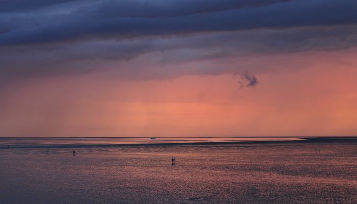 Pastelfarbener Himmel auf Rügen