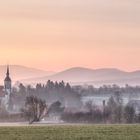 Pastellfarbener Sonnenaufgang - Frühling