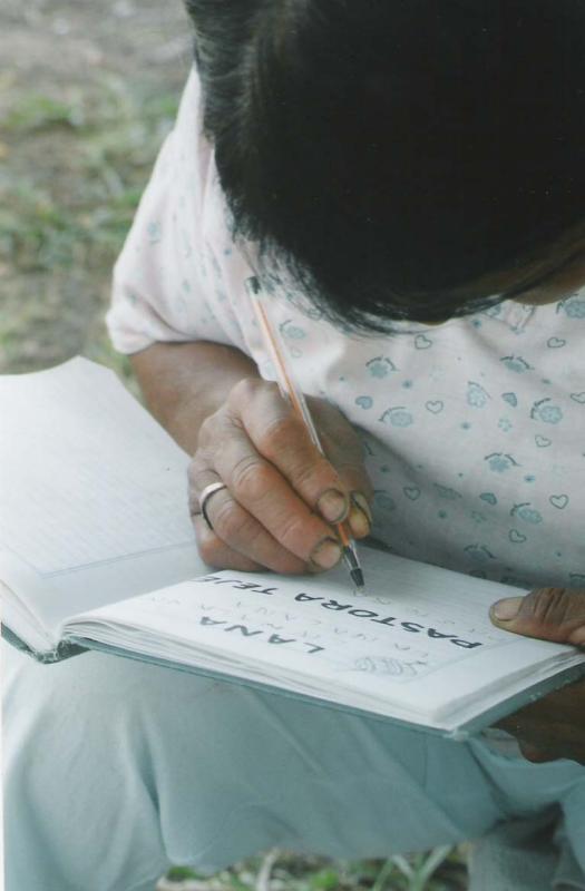 Pastora y la escritura