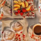 Pastries, Coffee and Fruits