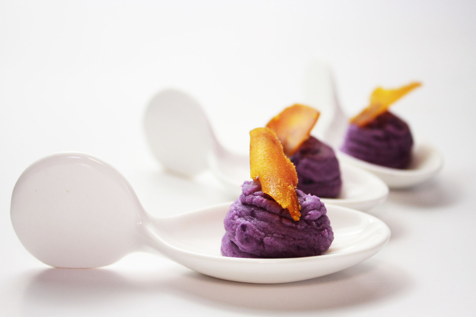 Patate viola con bottarga