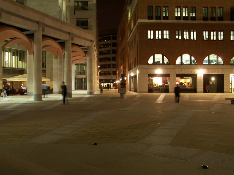 Pater Noster Square at night