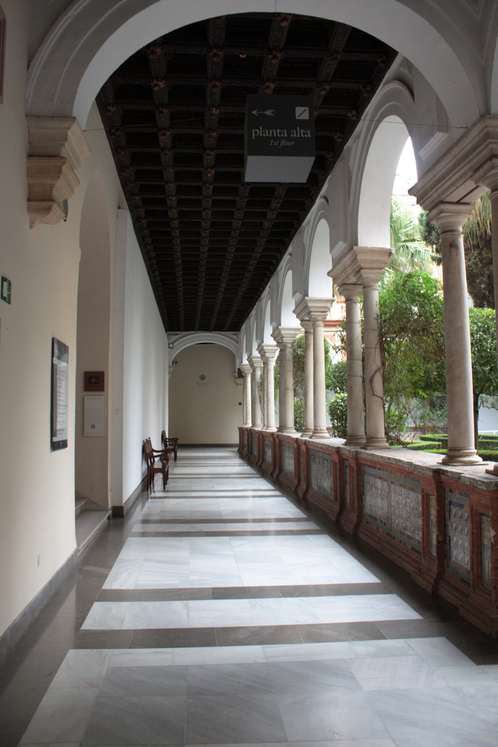 patio de los bojes, a cubierto