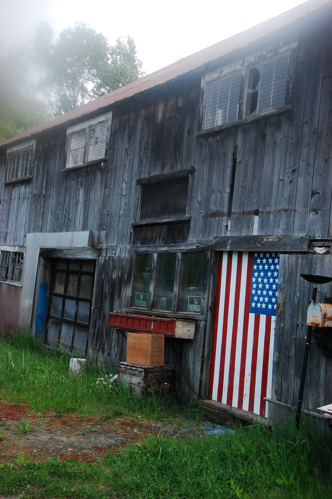 patriotic barn