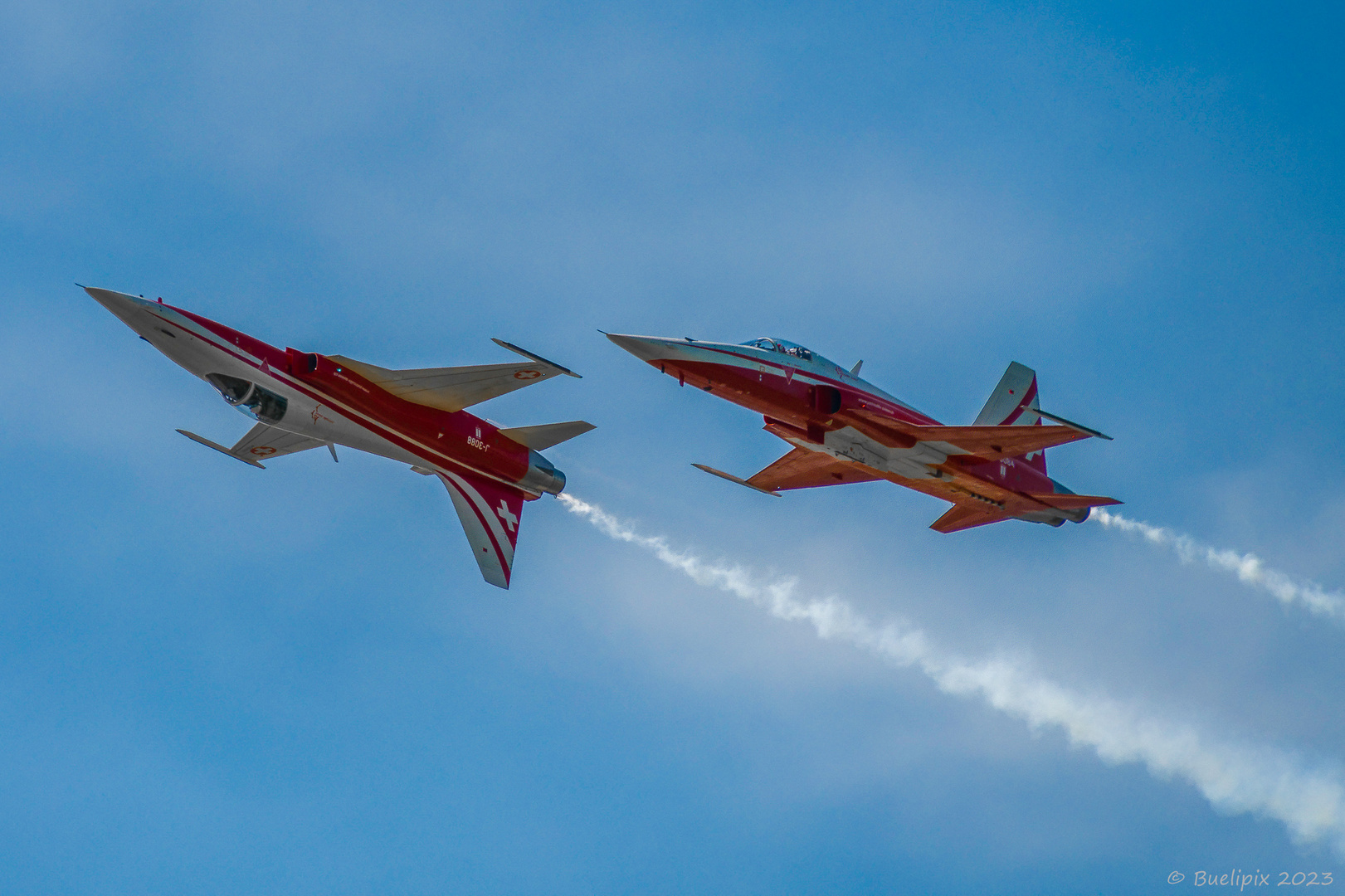 Patrouille Suisse, die Kunstflugstaffel der Schweizer Luftwaffe (© Buelipix)