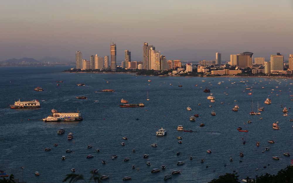 Pattaya im Sonnenuntergang