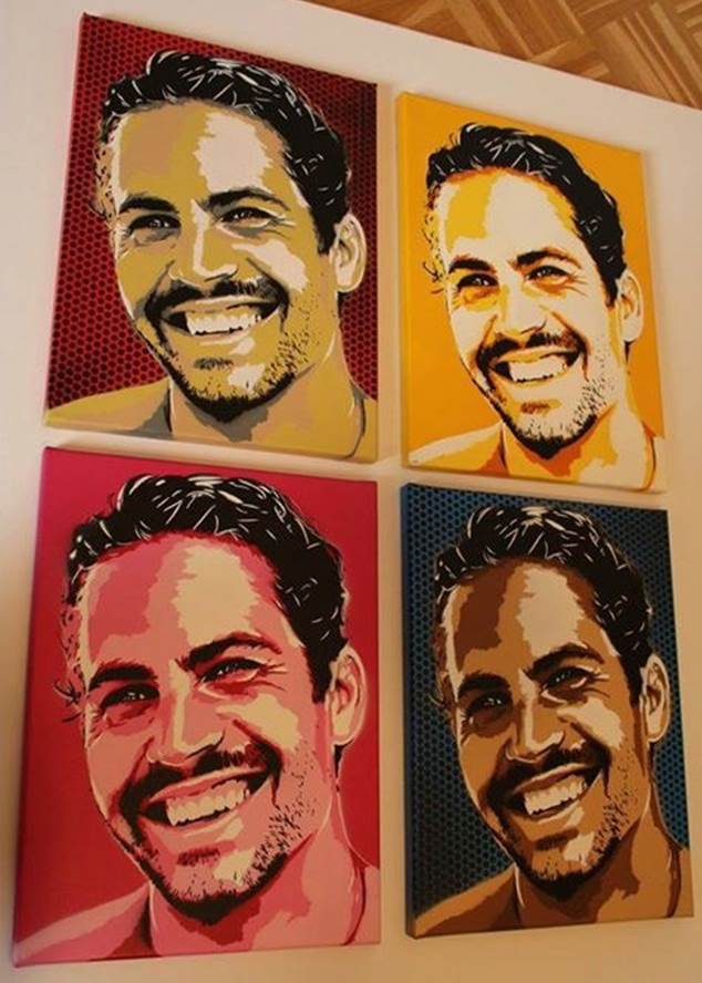 Paul Walker Pop Art Graffiti Stencil by Moodyloop