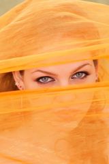 Paula - Eyes with yellow scarf