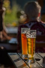 Paula im Biergarten 