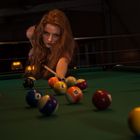 Paula spielt Billard