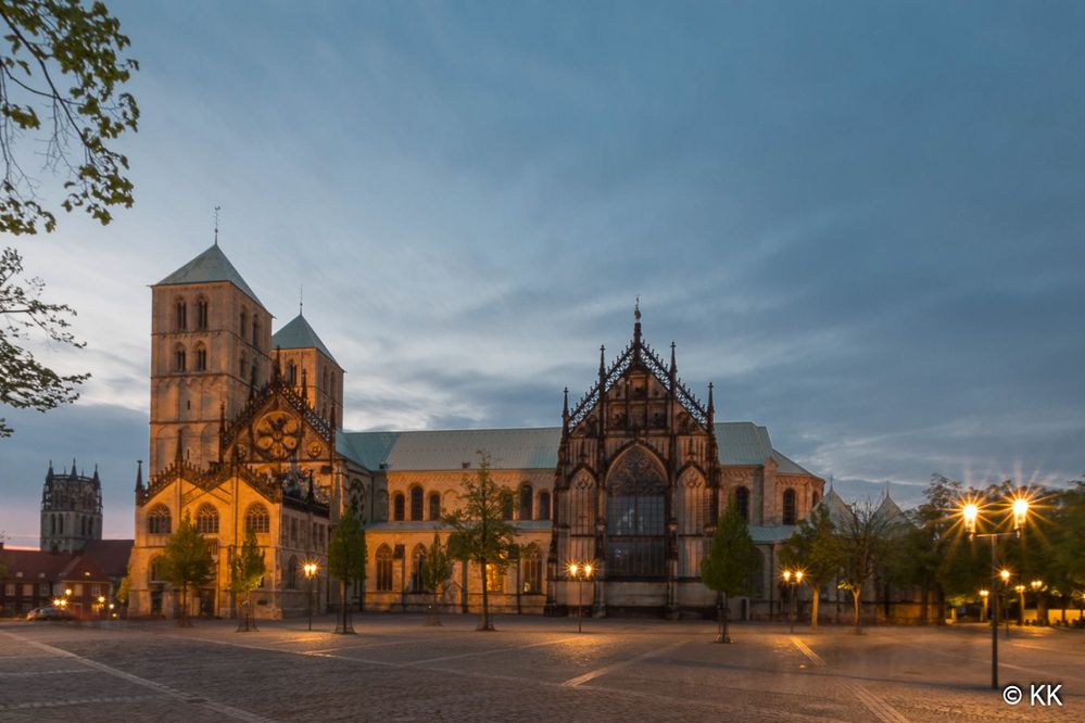 Paulus Dom in Münster zur Blauen Stunde