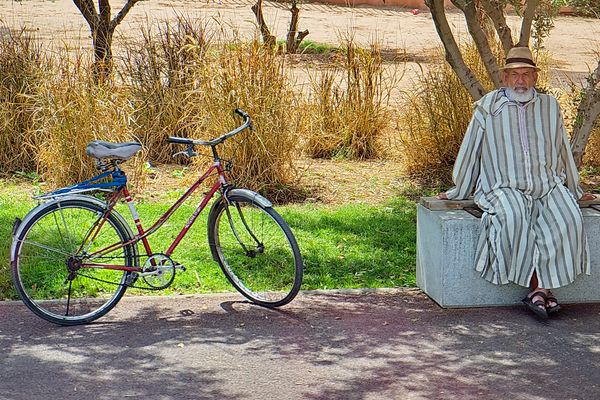 Pause am Rande der Medina