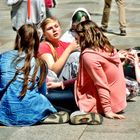 Pause auf dem Domplatz in Köln