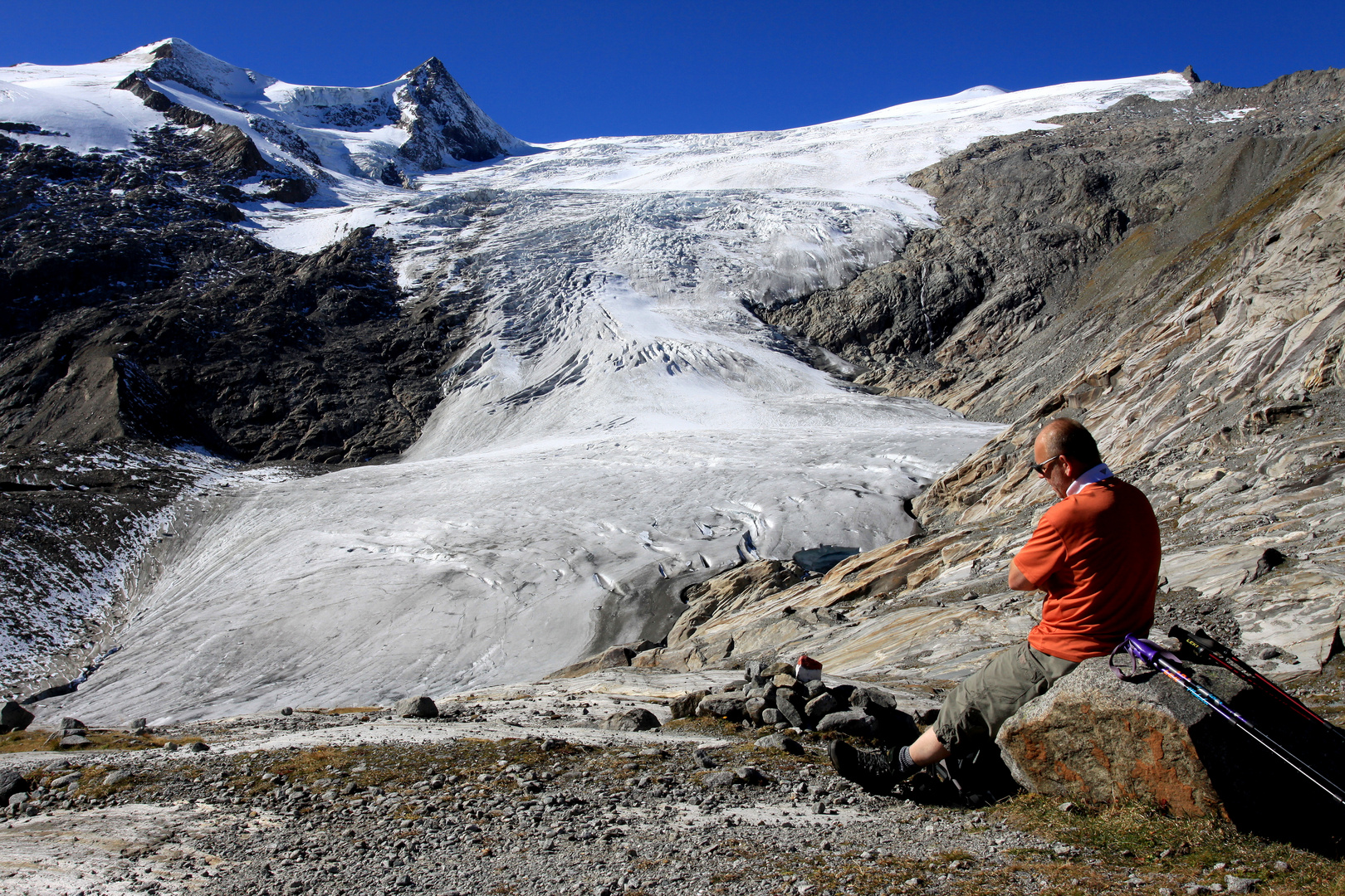 Pause - Aussicht - Gletscher......