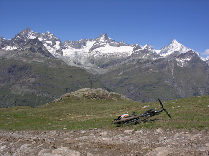 Pause im Downhill vom Gornergrat