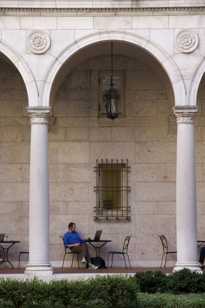 Pause in Bostons Public Library