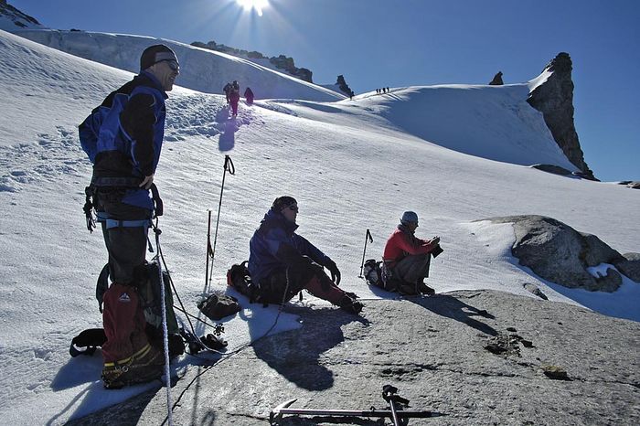 Pause in eisigen Höhen