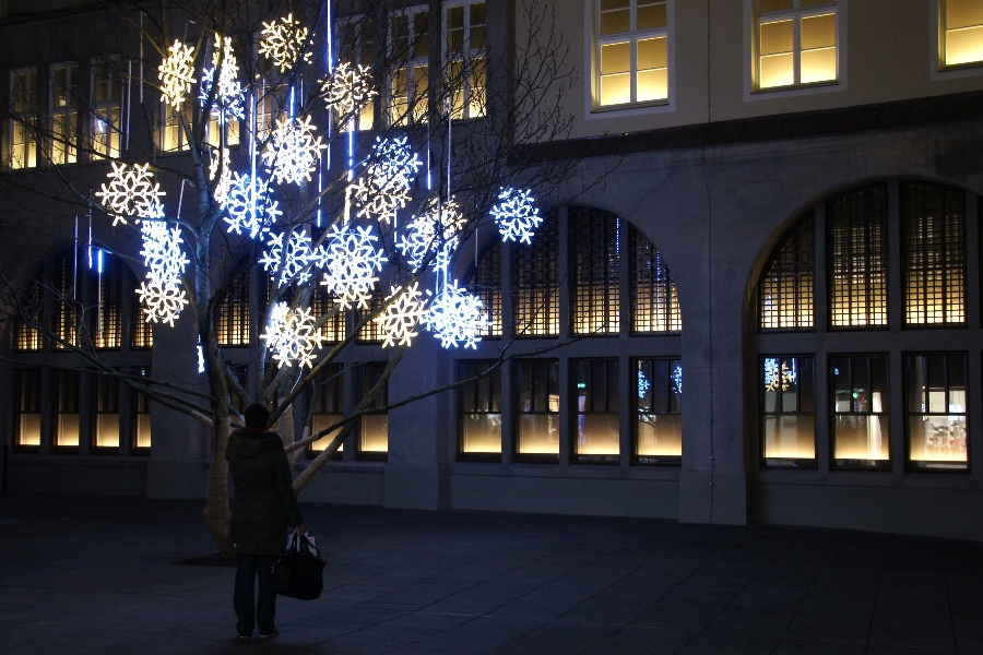 Pause nach dem Weihnachtseinkauf