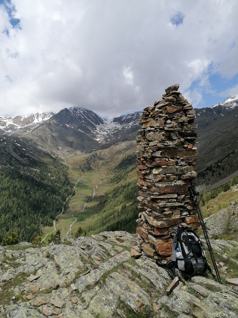 Pausenstelle mit viel Aussicht. 