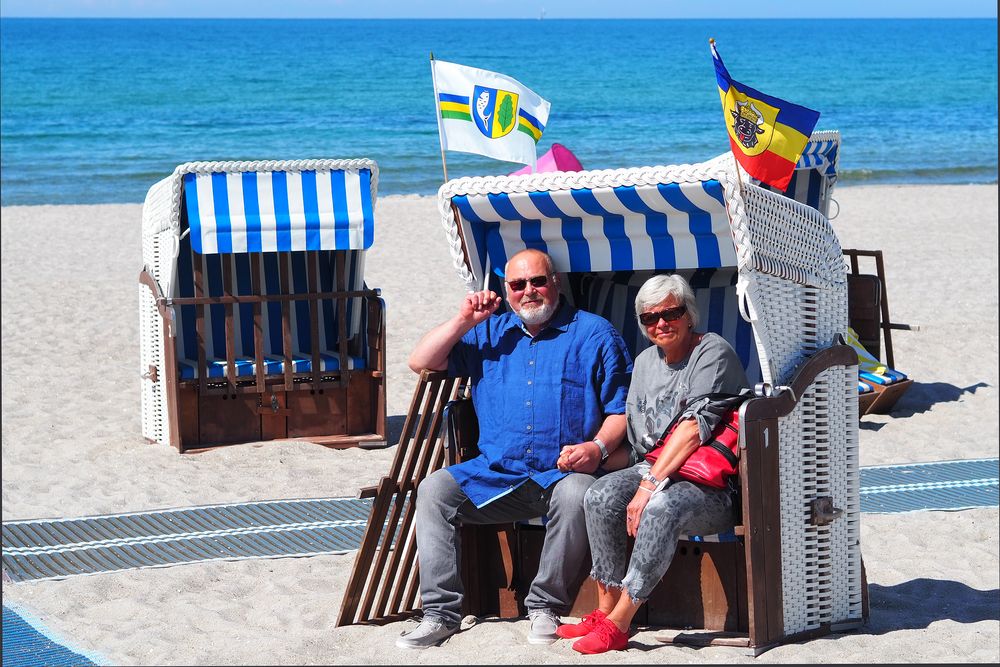 Pausieren im Strandkorb